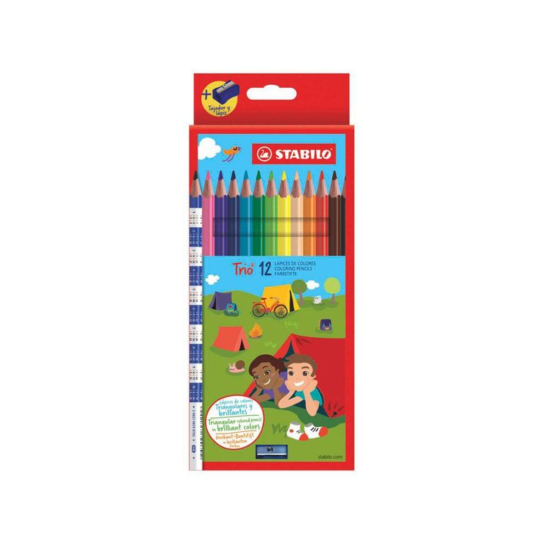 Colores Stabilo Triangulares Delgados Empaque 12 Und