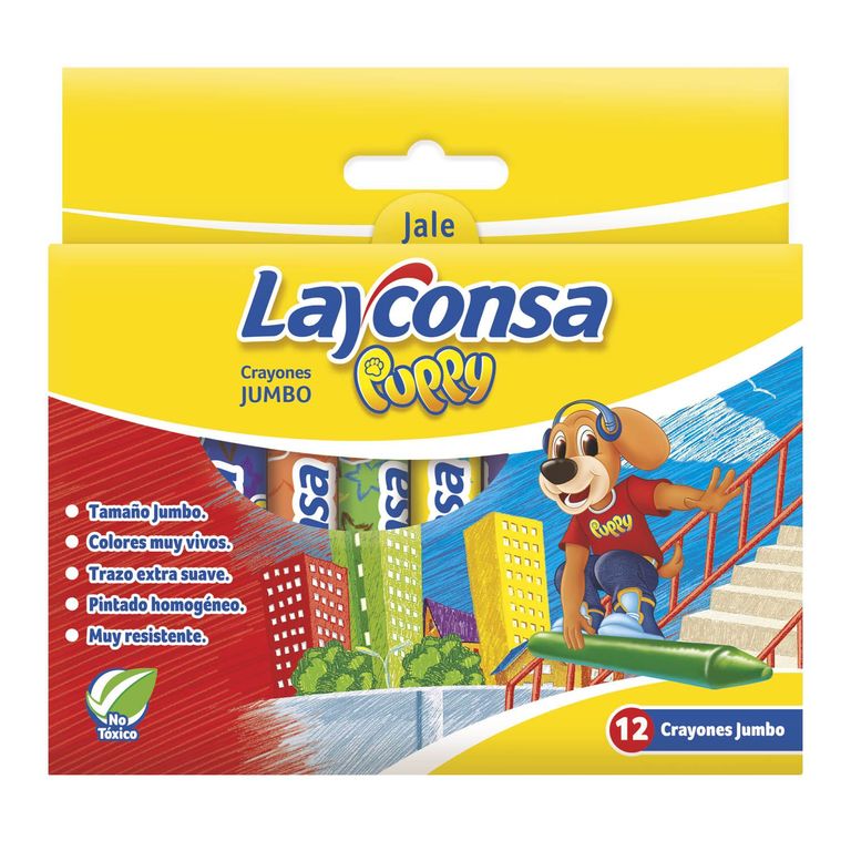 Crayón Layconsa Jumbo Puppy Caja 12 Und