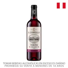 E.COPELLO - Vino E.Copello Tinto Semiseco Botella 750 mL