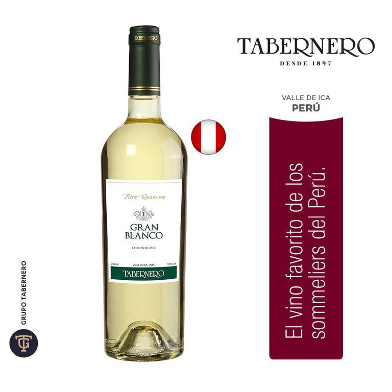 Vino Tabernero Gran Blanco Fina Reserva Botella 750 mL
