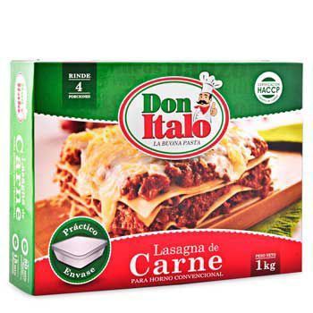 Lasaña de Carne Don Italo Caja 1 Kg