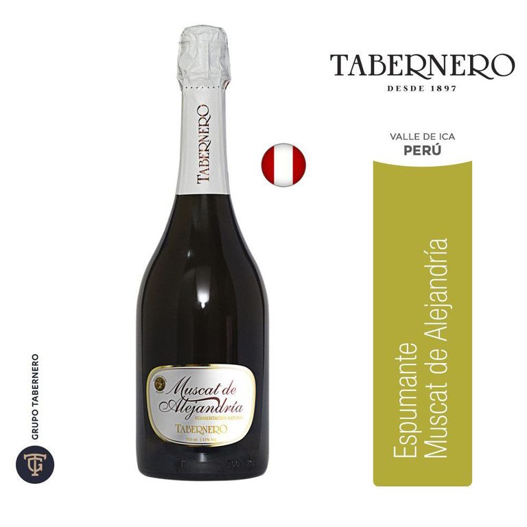 Espumante Tabernero Muscat de Alejandría Botella 750 mL