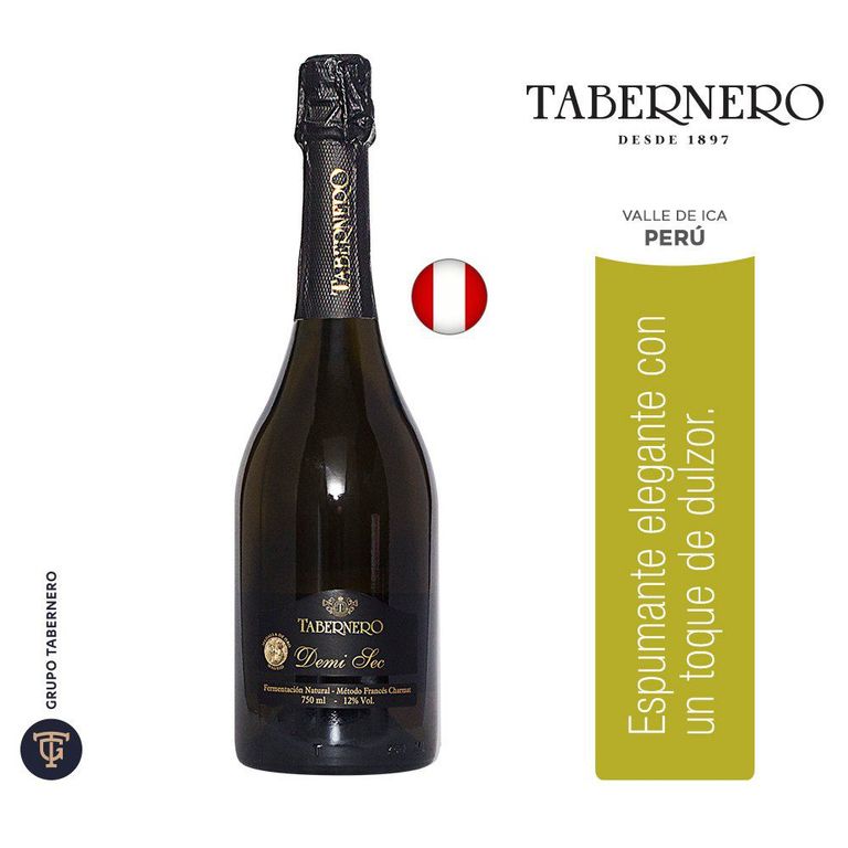 Espumante Tabernero Demi Sec Botella 750 mL