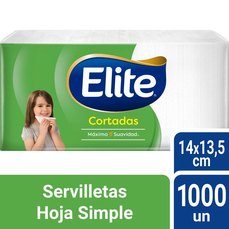 Servilletas Elite Cortada Simple Empaque 1000 Und