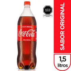 COCA COLA - Gaseosa Sabor Regular Botella 1.5 L