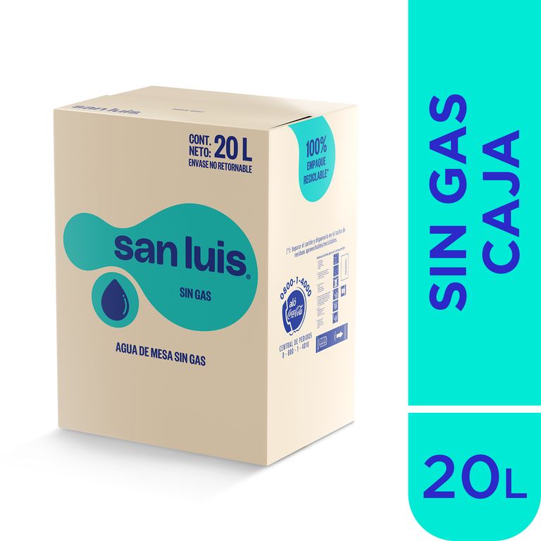 Agua San Luis Sin Gas Caja 20 L