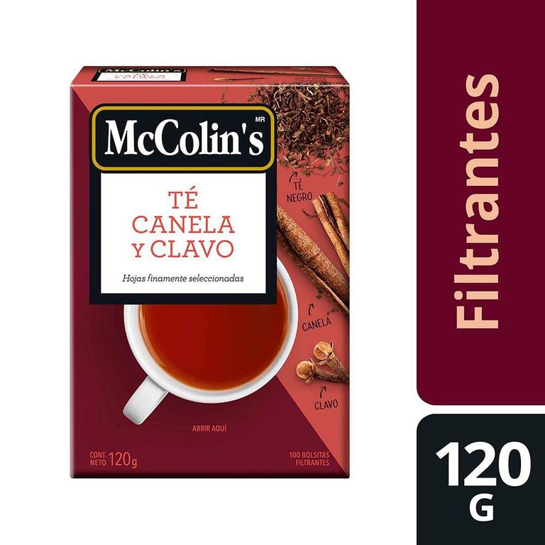 Té Canela y Clavo Mc Colins Caja 100 Sobres