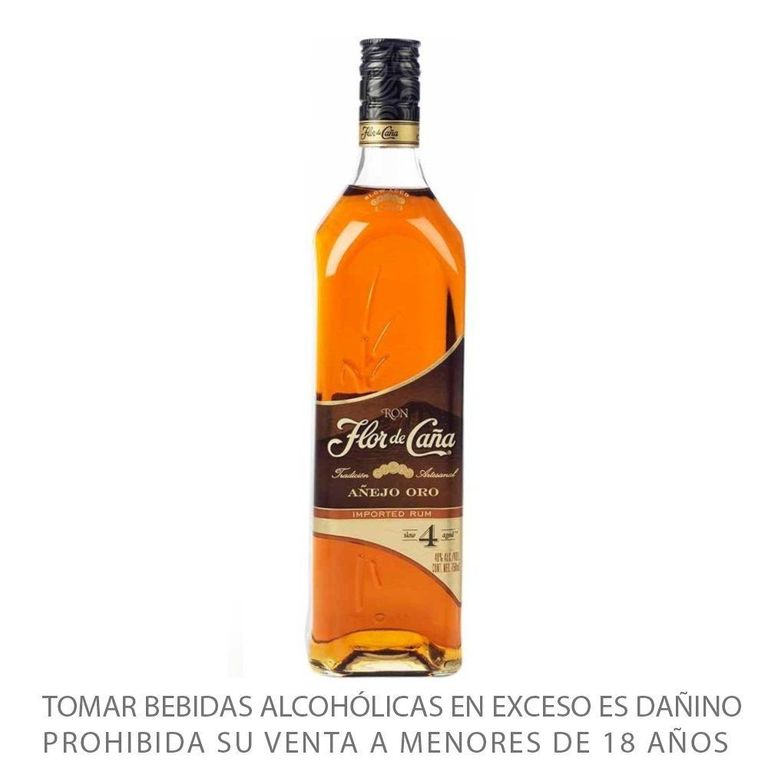 Ron Flor de Caña 4 Años Botella 750 mL
