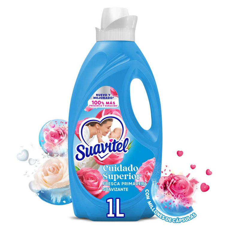 Suavizante Suavitel Cuidado Superior Fresca Primavera Envase 1L