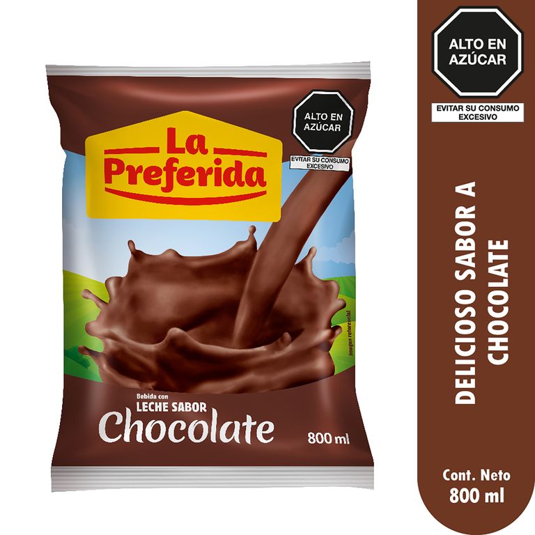 Bebida Chocolatada La Preferida Bolsa 800 mL