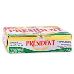 PRESIDENT - Mantequilla con Sal President Empaque 200 g