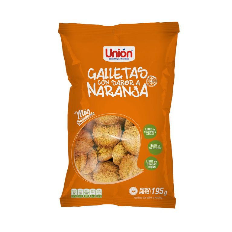 Galletas Sabor Naranja Unión Bolsa 195 g