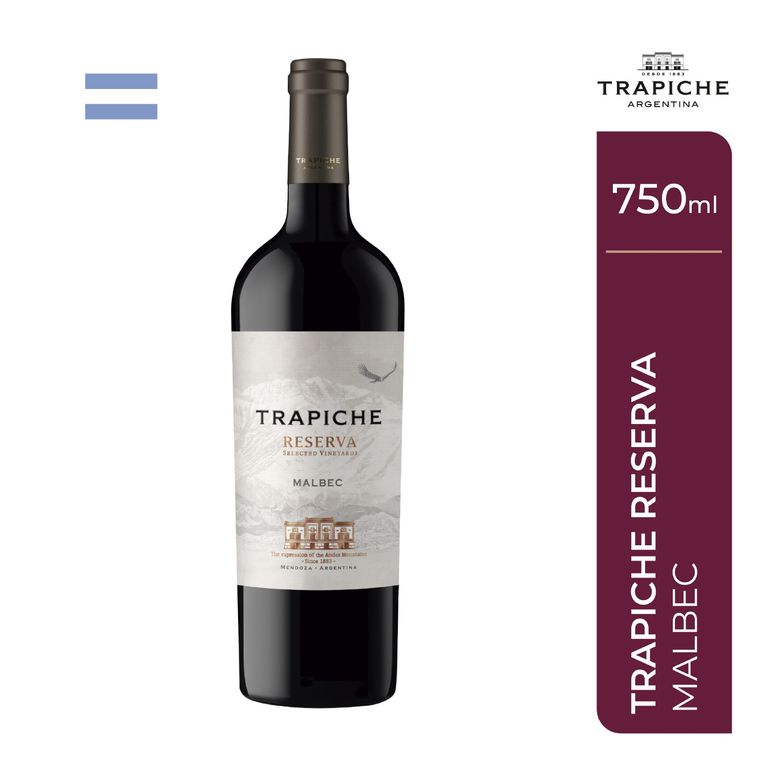 Vino Tinto Trapiche Roble Malbec Botella 750 mL