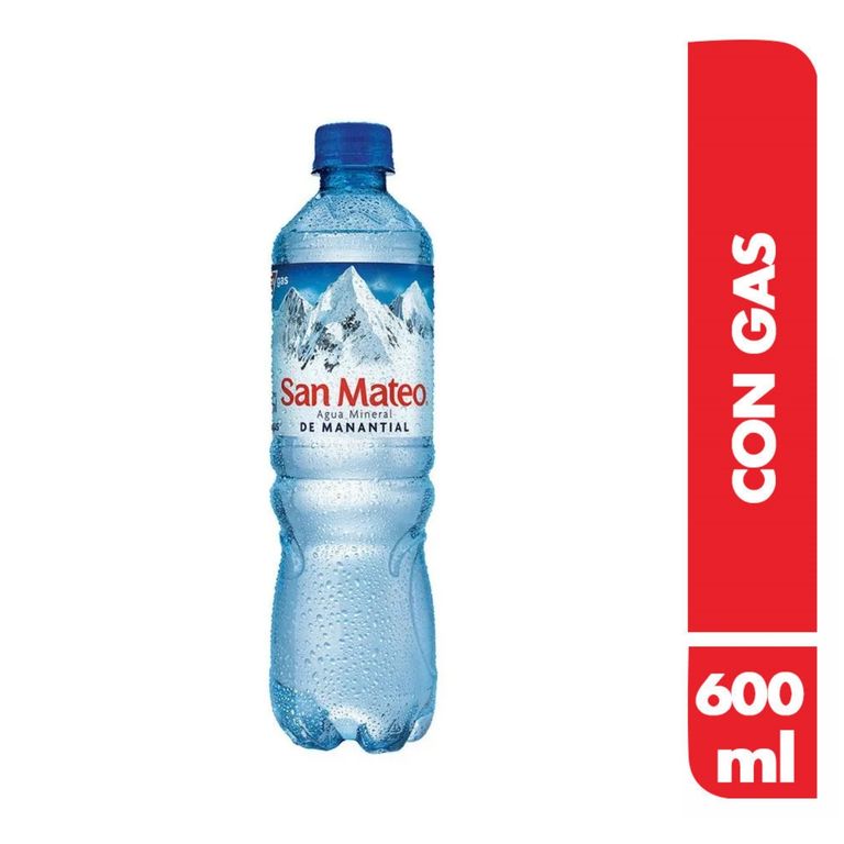 Agua San Mateo con Gas Botella 600 mL