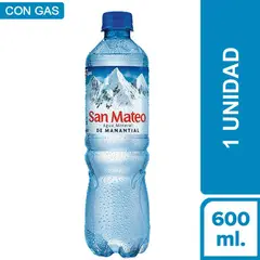 SAN MATEO - Agua Mineral con gas 600 mL