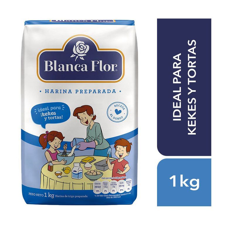 Harina de Trigo Preparada Blanca Flor Bolsa 1 Kg