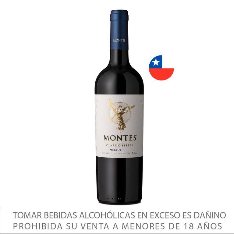 Vino Montes Merlot Classic Series Botella 750 mL