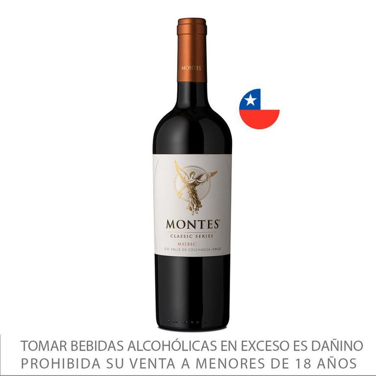 Vino Montes Malbec Classic Series Botella 750 mL