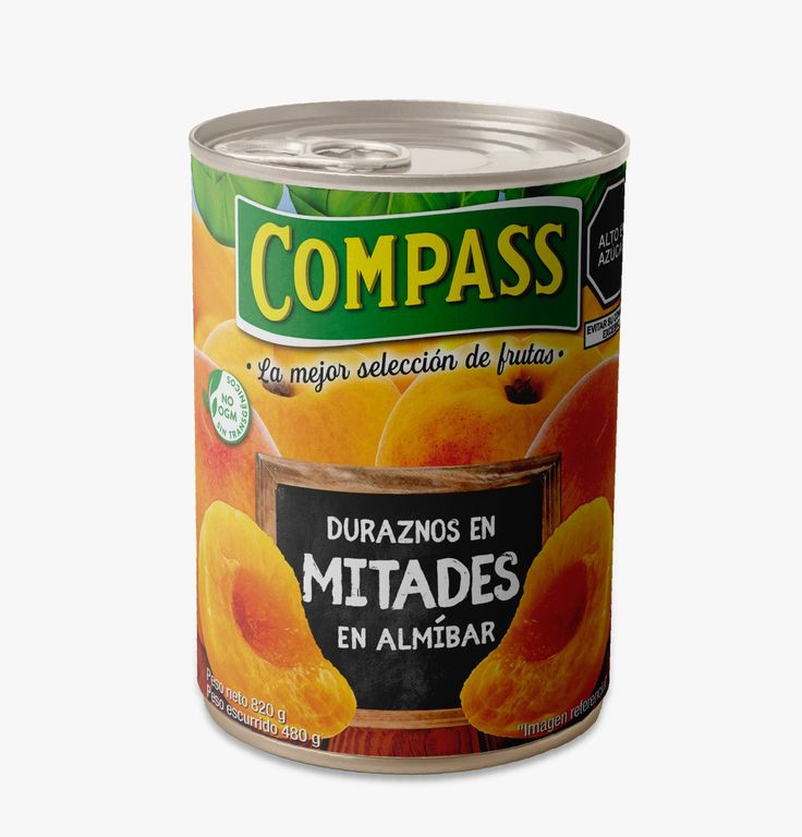 Duraznos En Mitades Compass x 820 g