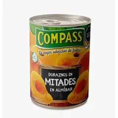 COMPASS - Duraznos En Mitades Compass x 820 g