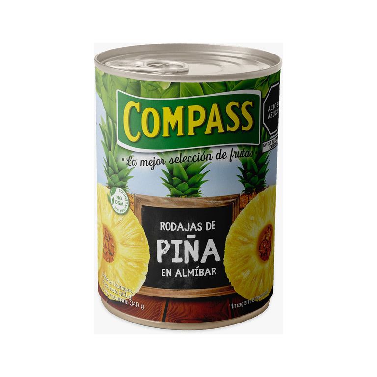 Conserva Piña en Rodajas Compass Lata 560 g