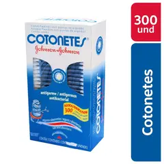 JOHNSONS - Hisopos Antibacterial Caja 300 Und