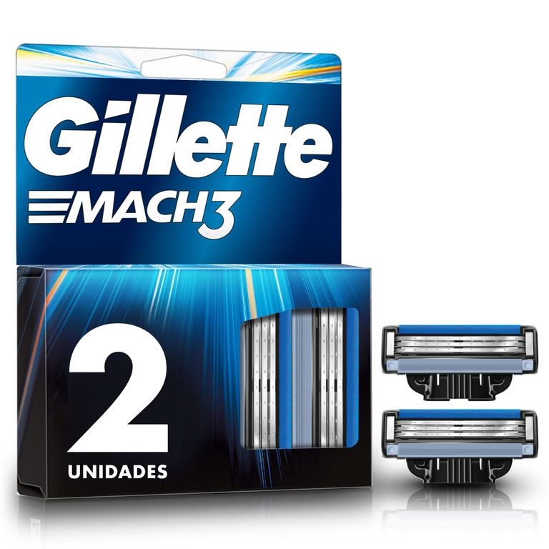 Repuesto Para Máquina De Afeitar Gillette Mach3 Con 3 Hojas Caja 2 Und