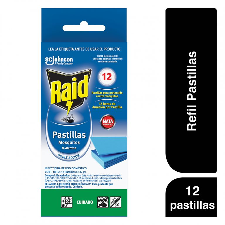 Pastillas Laminadas Raid Caja 12 Und