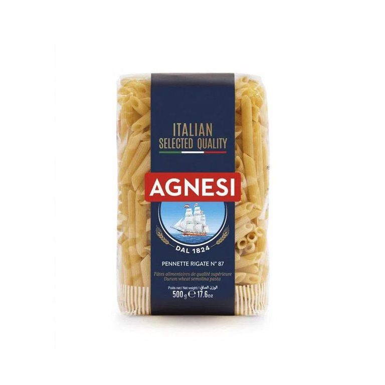 Fideo Pennette Rigate Agnesi Bolsa 500 g