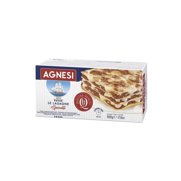 Pasta para Lasaña Agnesi Caja 500 g