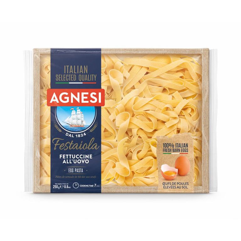 Fettuccine al Huevo Agnesi Empaque 250 g