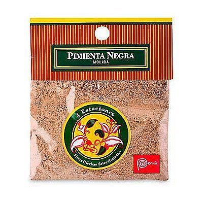 Pimienta Negra Molida Cuatro Estaciones Bolsa 15 g