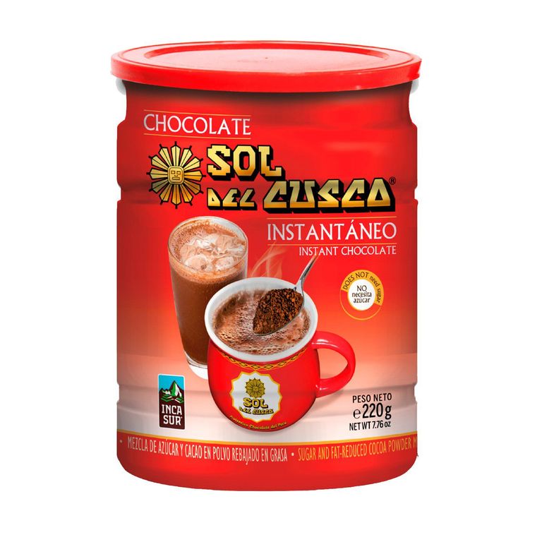 Chocolate Instantáneo Sol del Cusco Lata 220 g