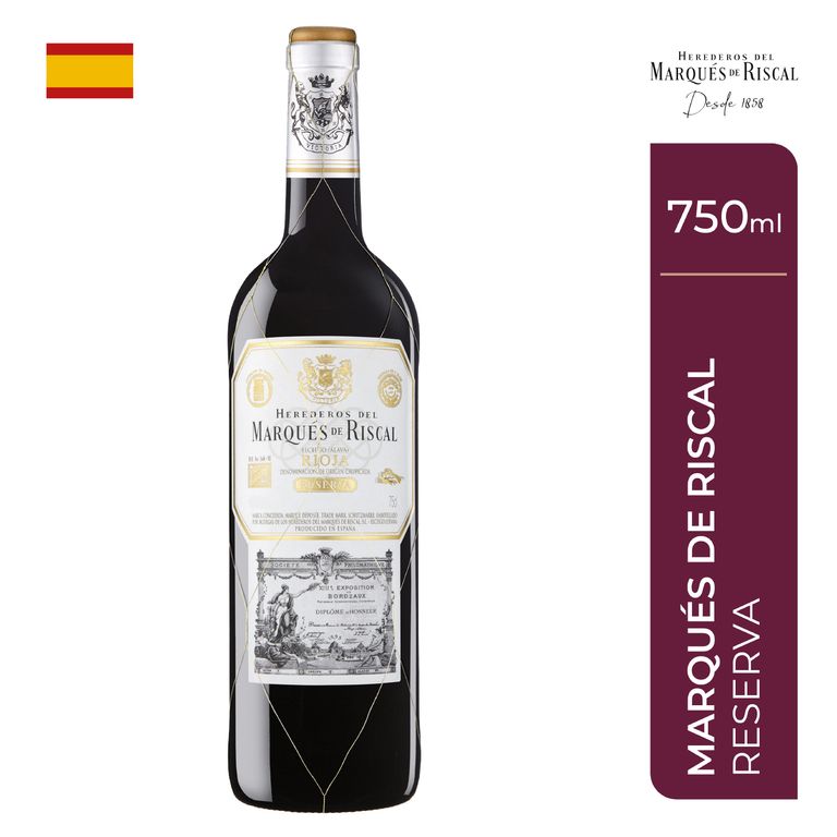 Vino Tinto Marqués de Riscal Reserva Botella 750 mL