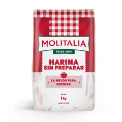 MOLITALIA - Harina Sin Preparar Molitalia Bolsa 1 Kg