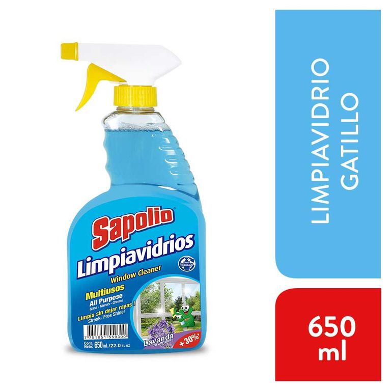 Limpiavidrios Sapolio Lavanda Envase 650 mL