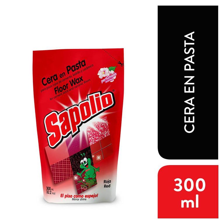 Cera en Pasta Sapolio Roja Doypack 300 mL