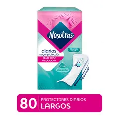 NOSOTRAS - Protectores Diarios Largos Sin Alas Empaque 80 Und