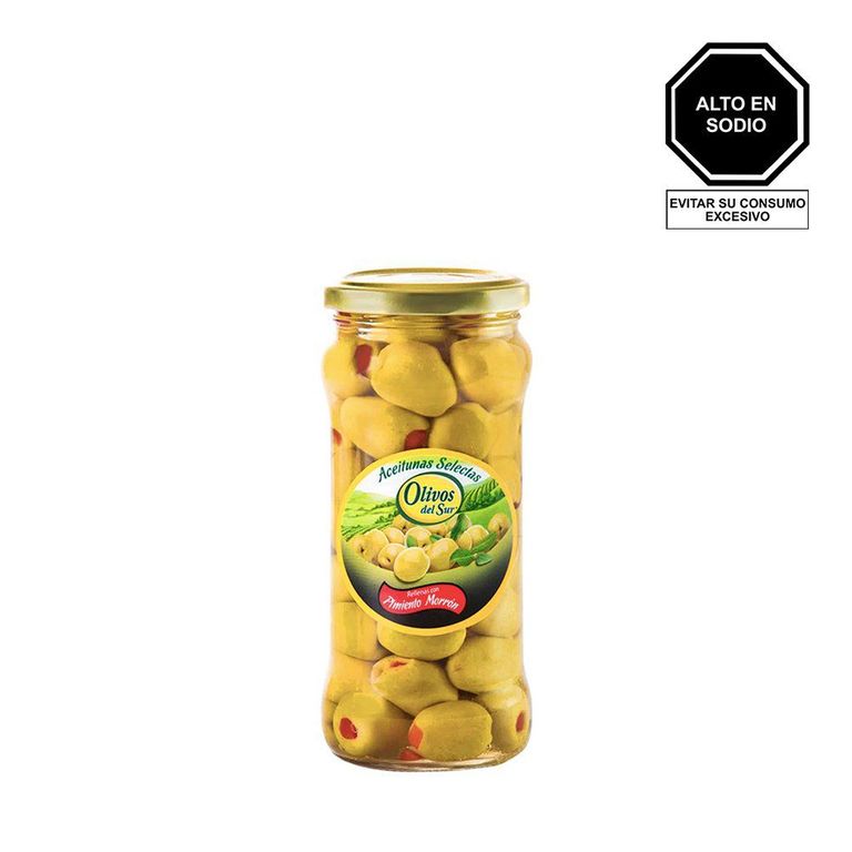Aceituna Verde Olivos del Sur Rellenas con Pimiento Envase 380 g