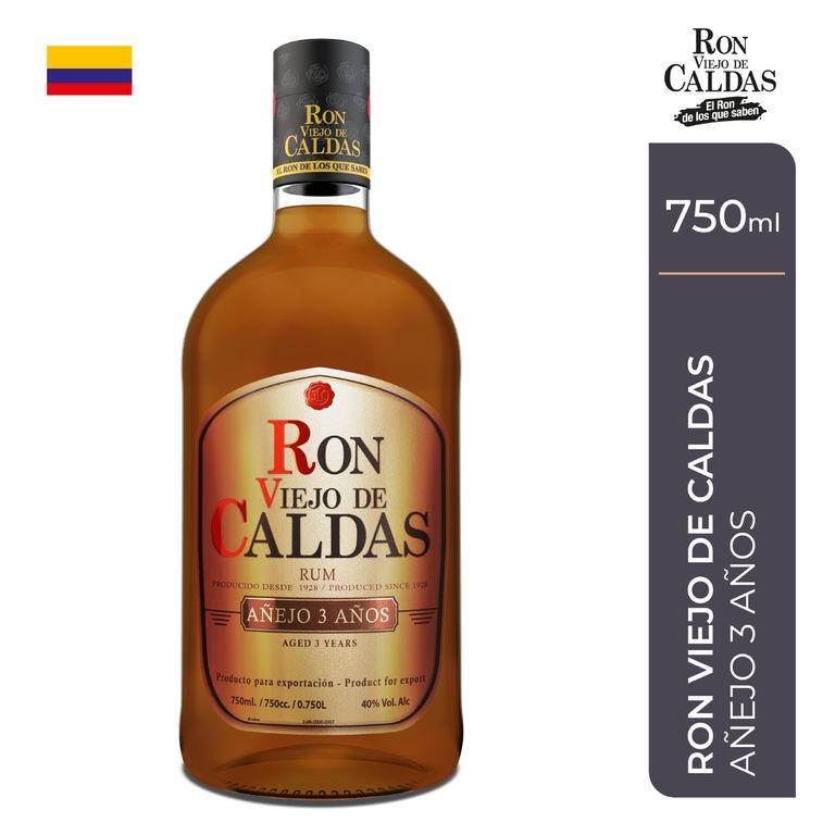 Ron Viejo de Caldas Añejo 3 Años Botella 750 mL