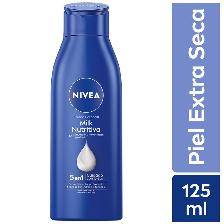 Crema Corporal Nivea Body Milk Nutritiva Envase 125 mL