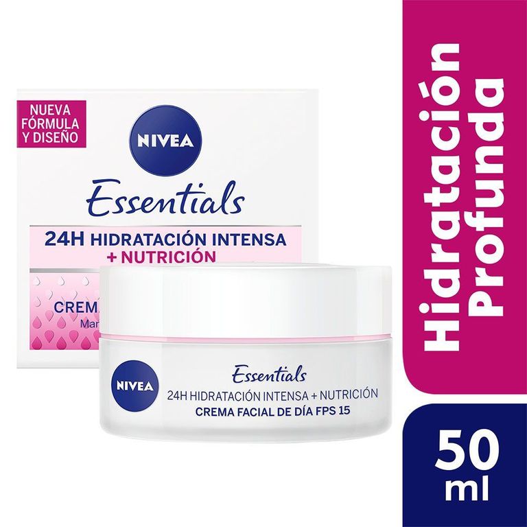 Crema Facial Nivea Essentials Día SPF15 Envase 50 mL