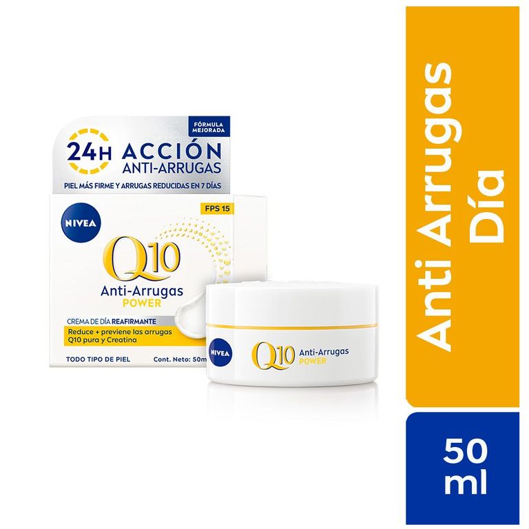 Crema Facial Nivea Visage Antiarrugas Q10 Plus Día Envase 50 mL