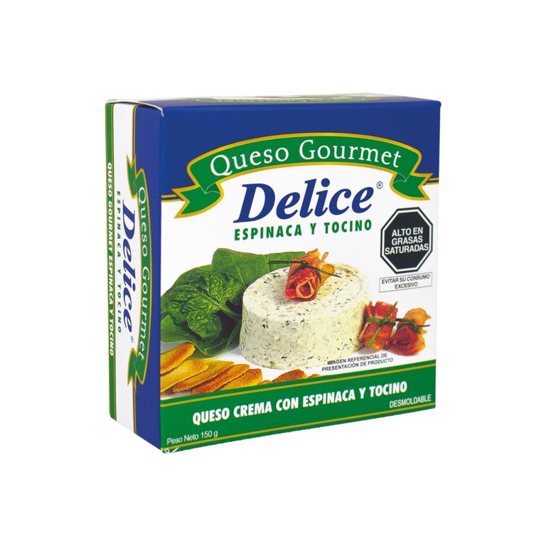 Queso Delice Espinaca y Tocino Empaque 150 g