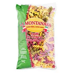 MONTANARA - Fideo Fussilli de Verduras 500 g