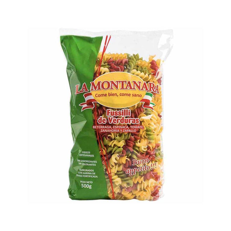 Fideo Fusilli de Verduras Montanara Bolsa 500 g