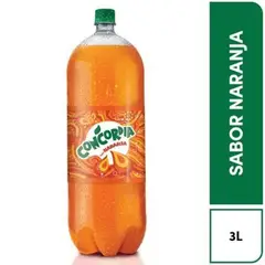 CONCORDIA - Gaseosa Sabor Naranja 3 L