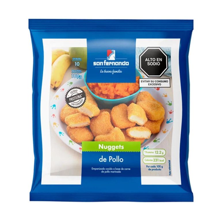 Nuggets de Pollo San Fernando Empaque 180 g