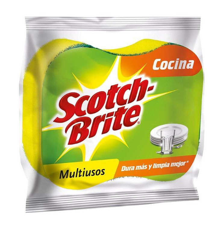 Esponja 2 En 1 Cocina Scotch Brite Multiuso