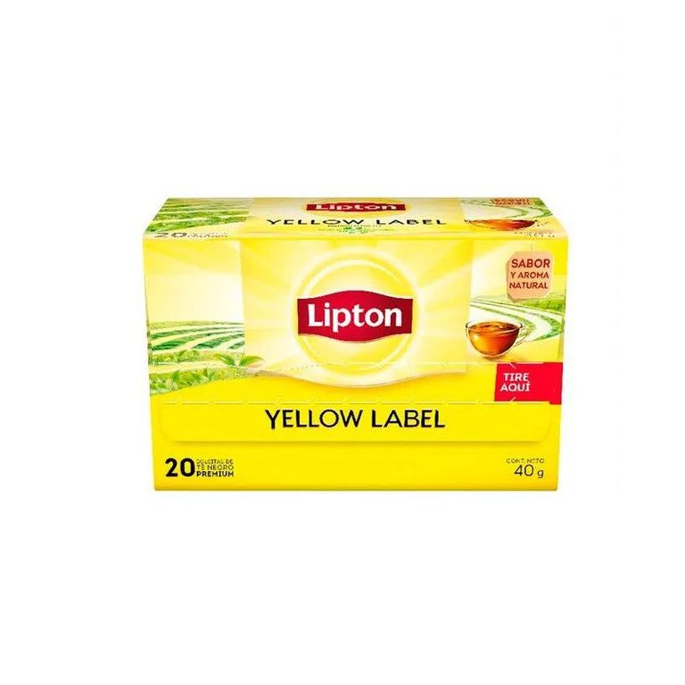 Té Negro Lipton Yellow Label Caja 20 Sobres